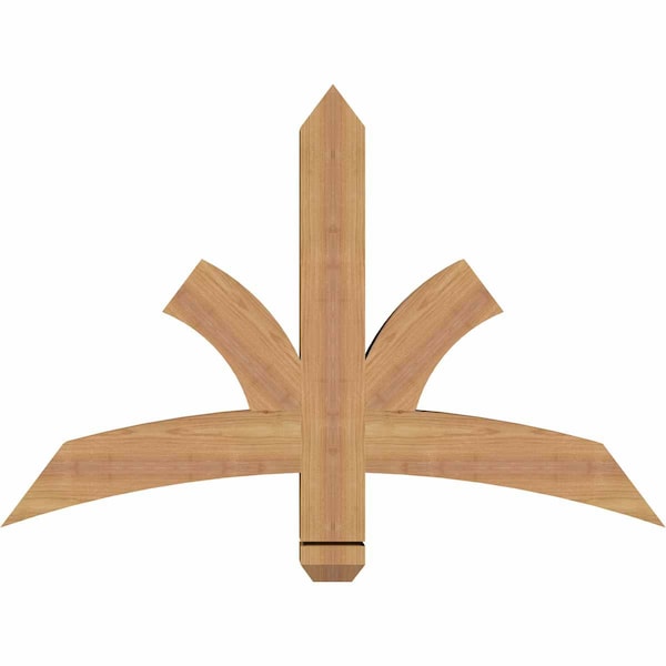 Ekena Millwork Davenport Timber Gable Bracket, Western Red Cedar, 36"W x 24"H x 3 1/2"D x 3 1/2"F, 16/12 Pitch GBW036X24X0404DAV00SWR - main